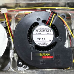 TOSHIBA CL-6023R-05 12V 210mA 3wires Cooling Fan