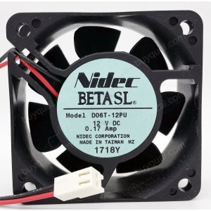 Nidec E34386-55 12V 0.14A 2wires cooling fan