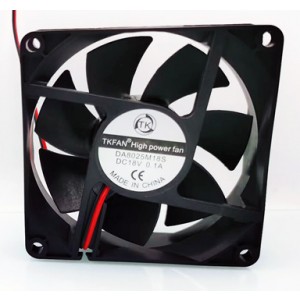 TKFAN DA8025M18S 18V 0.1A 1.26W 2wires Cooling Fan