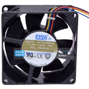AVC DATA0838B8S 48V 0.48A 4wires Cooling Fan 