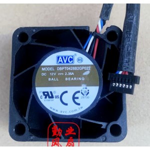 AVC DBPT0428B2GP022 12V 2.35A 4wires Cooling Fan 