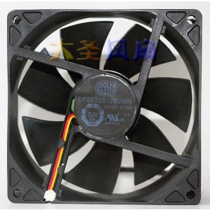 COOLER MASTER DF0922512B2MN 12V 0.18A 3wires Cooling Fan 