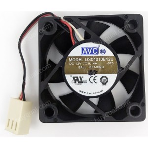 AVC DS04010B12U 12V 0.14A 3wires Cooling Fan - Picture need