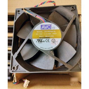AVC DS12025B12L 12V 0.30A 2wires Cooling Fan