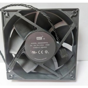 AVC DS12025R12L 12V 0.3A  4wires Cooling Fan