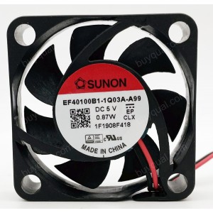 SUNON EF40100B1-1Q03A-A99 5V 0.87W 2wires Cooling Fan