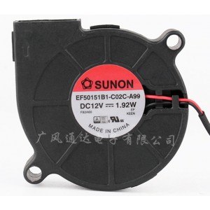 SUNON EF50151B1-C02C-A99 12V 1.92W 2wires Cooling Fan