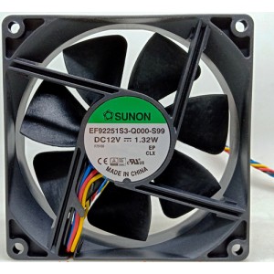 SUNON EF92251S3-Q000-S99 12V 1.32W 4wires cooling fan