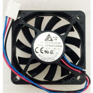 DELTA EFB0612HHA 12V 0.25A 2wires 3wires 4wires Cooling Fan