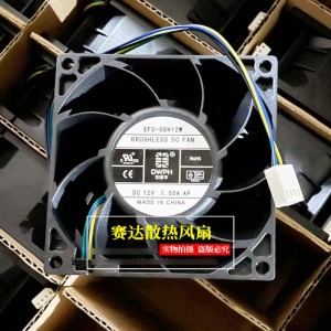 DWPH EFC-08H12W 12V 1.50A 4wires Cooling Fan