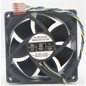 DWPH EFH-08E12W-GP01 12V 0.70A 4wires Cooling Fan 