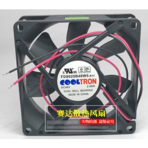 COOLRTON FD8025B48W5 FD8025B48W5-R11 48V 2.88W 2wires Cooling Fan