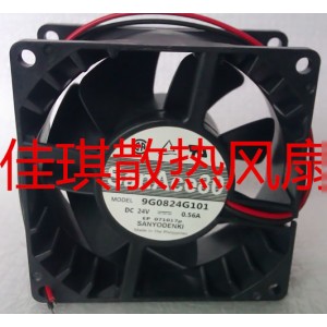 Sanyo 9G0824G101 24V 0.56A 2wires 3wires Cooling Fan