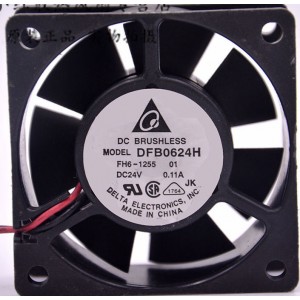 DELTA DFB0624H 24V 0.11A 2wires Cooling Fan