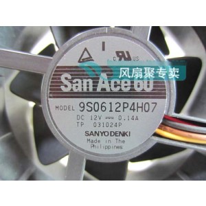 Sanyo 9S0612P4H13 12V 0.14A 4wires Cooling Fan