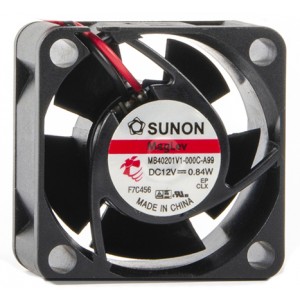 SUNON MB40201V1-000C-A99 12V 0.84W 2wires cooling fan