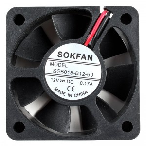 SOKFAN SG5015-B12-60 12V 0.17A 2wires Cooling Fan