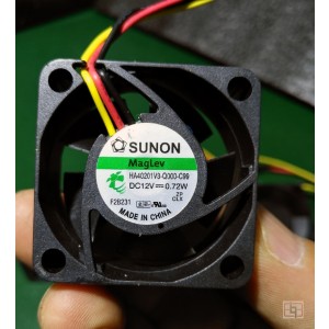 SUNON HA40201V3-Q000-C99 12V 0.72W 3wires cooling fan