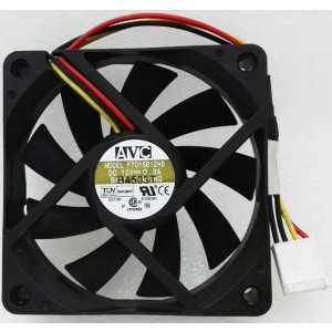 AVC F7015B12HB 12V 0.3A 3wires Cooling Fan