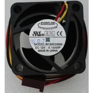 EVERFLOW R124028BM 12V 0.18A 3wires cooling fan