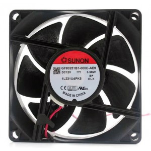 SUNON GF80251B1-000C-AE9 12V 3.96W 2wires Cooling Fan
