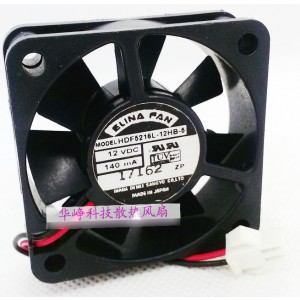 ELINA HDF5216L-12HB-5 12V 0.14A 2wires Cooling Fan