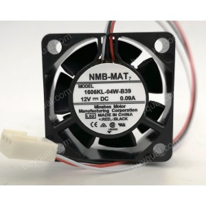 NMB 1606KL-04W-B39 12V 0.09A 3wires Cooling Fan