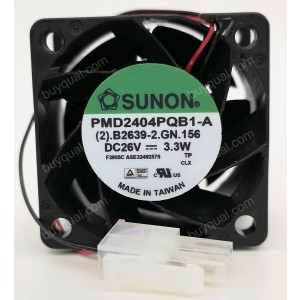 SUNON PMD2404PQB1-A 26V 3.3W 2 wires Cooling Fan - New