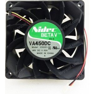Nidec VA450DC V35251-58 V35251-58PW 48V 0.62A 3wires Cooling Fan