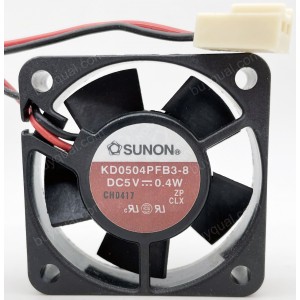 SUNON KD0504PFB3-8 5V 0.4W 2wires Cooling Fan