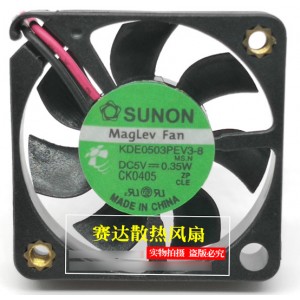 SUNON KDE0503PEV3-8 5V 0.35W 2wires Cooling Fan - Original new