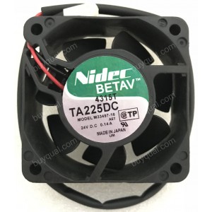 Nidec TA225DC M33497-16 24V 0.14A 2wires Cooling Fan