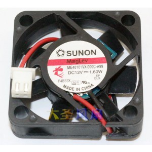 Sunon ME40101VX-000C-A99 12V 1.60W 2wires Cooling Fan 