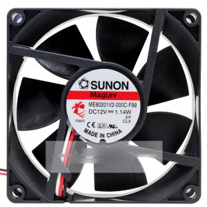 SUNON ME80201V2-000C-F99 12V 1.14W 3wires Cooling Fan