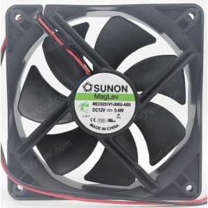 SUNON MEC0251V1-000U-AB9 12V 5.4W 2wires Cooling Fan 