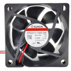 SUNON MF60251V1-1000C-A99 12V 0.96W 2wires Cooling Fan