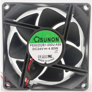 Sunon PE80252B1-000U-A99 24V 4.80W 2wires Cooling Fan 
