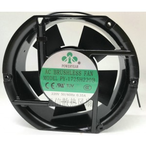 POWERYEAR PY-1725H220B 220V 0.35A 2wires Cooling Fan 