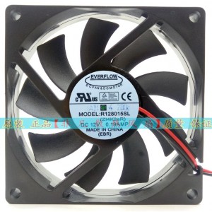 EVERFLOW R128015SL 12V 0.19A 2wires Cooling Fan