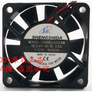 SHENGSHIDA SD6015S24M 24V 0.12A 2wires Cooling Fan 