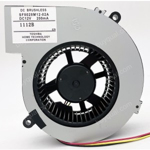 TOSHIBA SF8028M12-02A 12V 200mA 3wires Cooling Fan