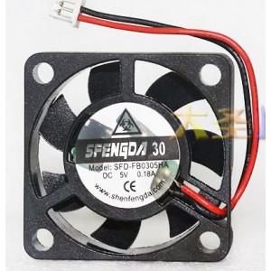 SFENGDA SFD-FB0305HA 5V 0.18A 2wires Cooling Fan