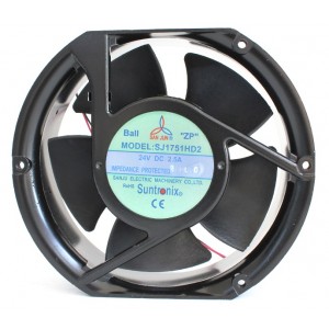 SANJU SJ1751HD2 24V 1.3A 1.8A  2.5A 2wires Cooling Fan