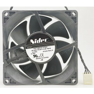 Nidec T92T12MS3A7-57A03 12V 0.35A 4wires Cooling Fan