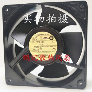 IKURA FAN TP12D22-12 220V 16/15W 2 wires Cooling Fan