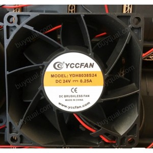 YCCFAN YDH8038S24 24V 0.25A 2wires Cooling Fan 